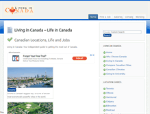 Tablet Screenshot of livingin-canada.com